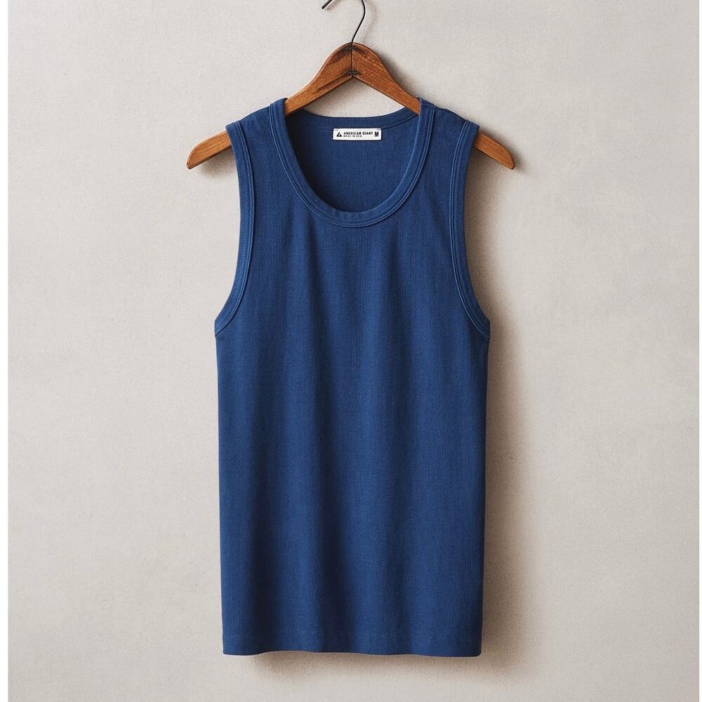 American Giant Men's Rib Tank Estate Blue Size 2XL NWOT
